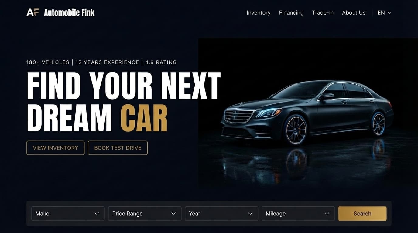 High-Converting Landing Page for a Premium Car Dealership