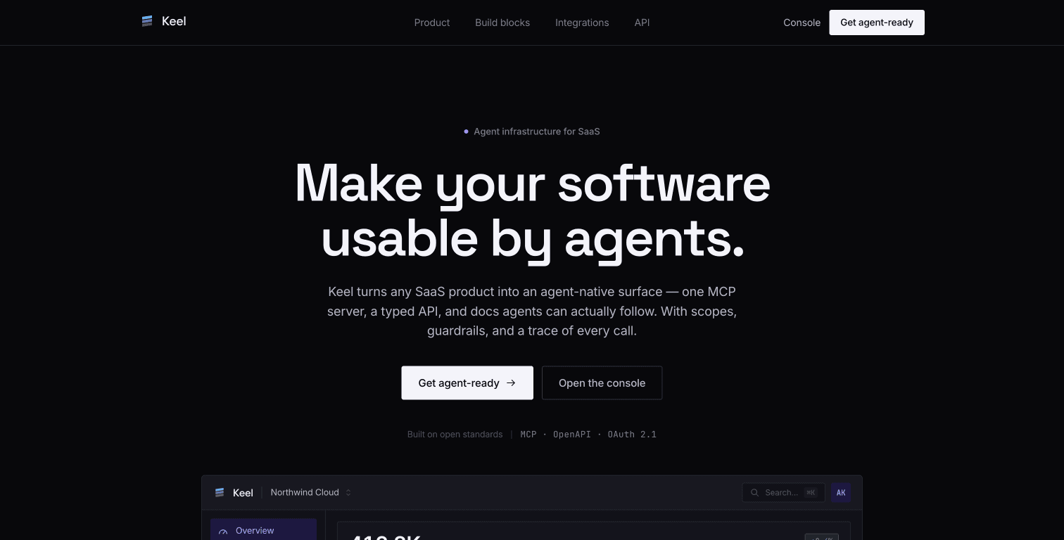 Keel - Keel: An Agent-Native Infrastructure Concept for SaaS Products