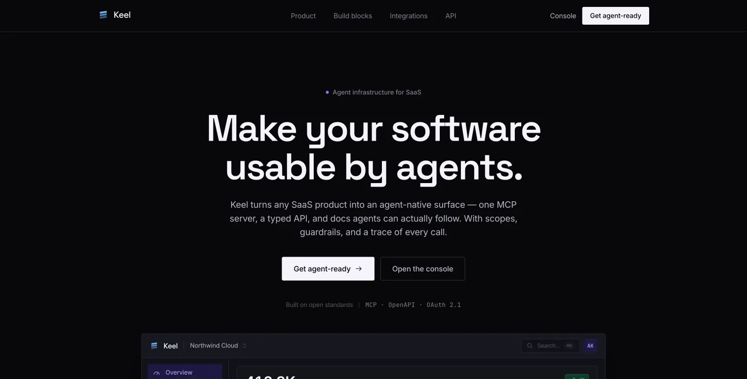 Keel - Keel: An Agent-Native Infrastructure Concept for SaaS Products
