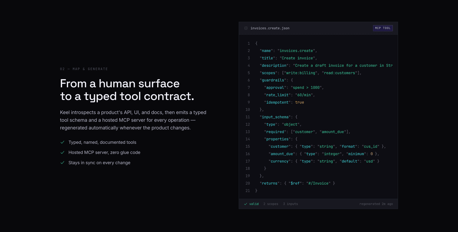 Keel: Typed tool contracts for agents