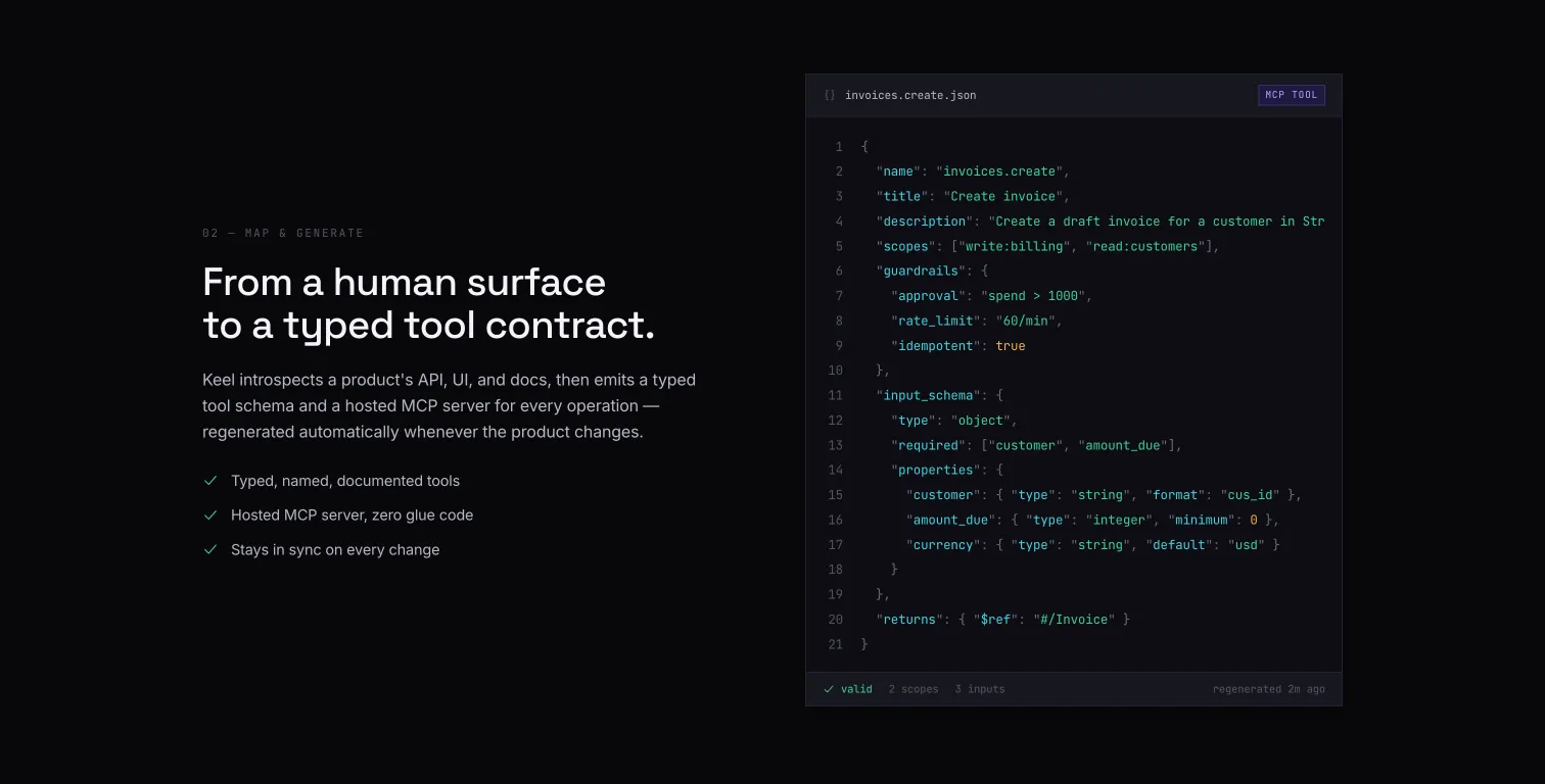 Keel: Typed tool contracts for agents