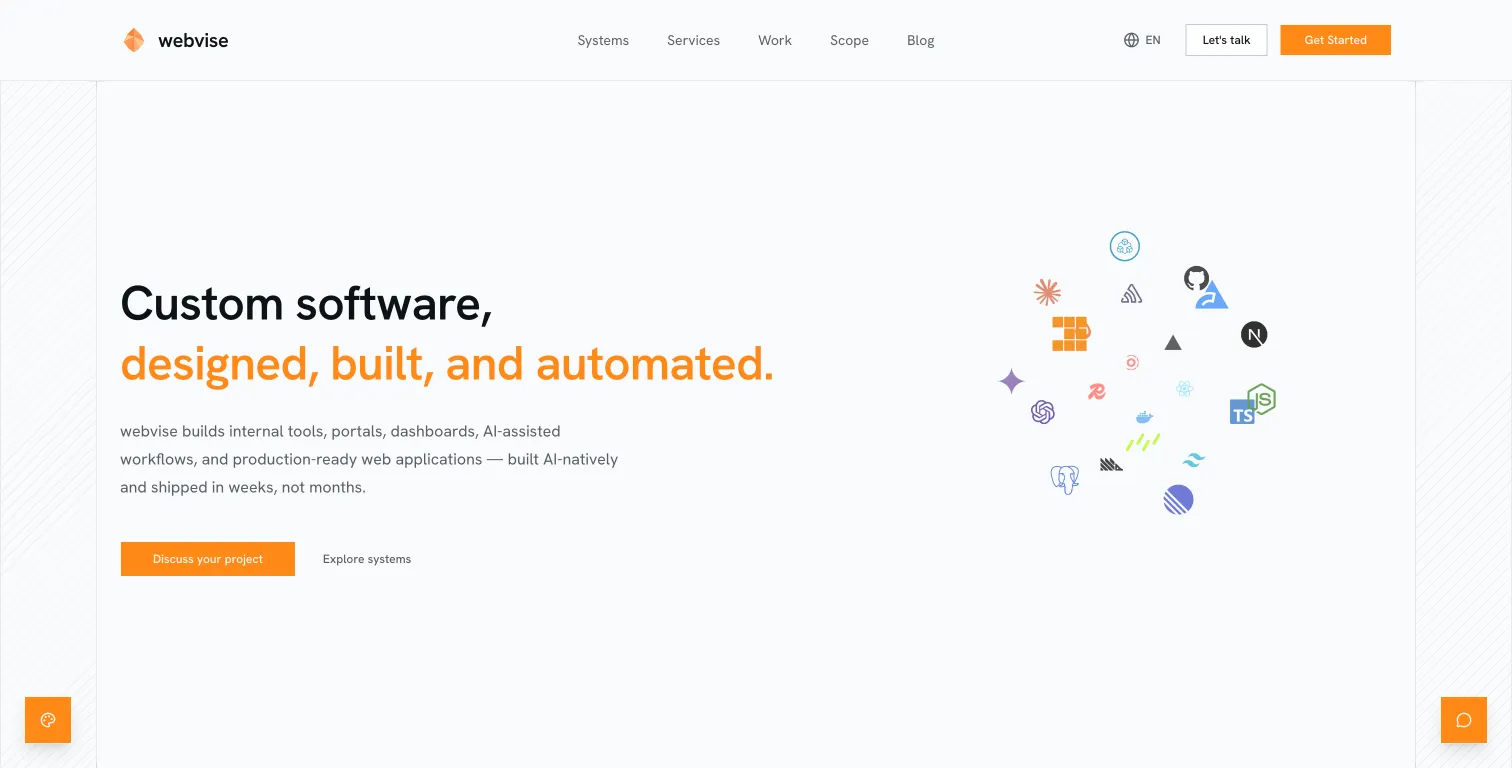 webvise - Evolving webvise into a Custom Software and AI Systems Platform