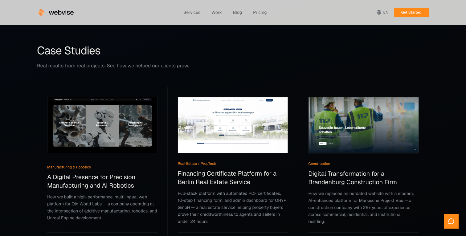 webvise – screenshot 2
